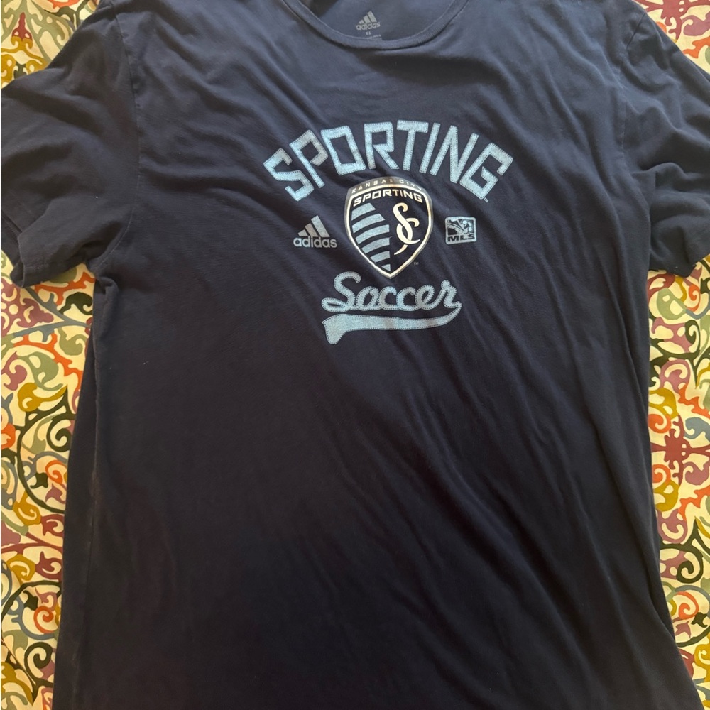 Kansas City Sporting Adidas Classic Navy Tee